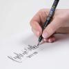 Tombow 62039 Fudenosuke Brush Pens, 3-Pack. Soft, Hard, and Twin Tip Markers for Calligraphy and Art Drawings(Black)