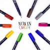 Tombow 62039 Fudenosuke Brush Pens, 3-Pack. Soft, Hard, and Twin Tip Markers for Calligraphy and Art Drawings(Colors)