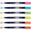 Tombow 62039 Fudenosuke Brush Pens, 3-Pack. Soft, Hard, and Twin Tip Markers for Calligraphy and Art Drawings(Neon)