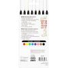 Tombow 66407 MONO Drawing Pens Colors, 8-Pack, Metal Nib, Fine Point, Water-Based Pigment Ink