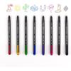 Tombow 66407 MONO Drawing Pens Colors, 8-Pack, Metal Nib, Fine Point, Water-Based Pigment Ink