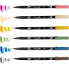 Tombow 72560 Dual Brush Pen Art Markers, Manga Illustration, Flower 6-Pack