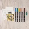 Tombow 72561 Dual Brush Pen Art Markers, Manga Illustration, Bird 6-Pack