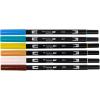 Tombow 72561 Dual Brush Pen Art Markers, Manga Illustration, Bird 6-Pack