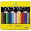 Tombow 51632 1500 Series Colored Pencils, 36 Piece Set. Artist Grade Wax-Based Colored Pencils in a Reusable Tin(24 Piece)