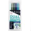Tombow 56227 Dual Brush Pen Art Markers, Wonderland, 6-Pack. Blendable, Brush and Fine Tip Markers, Portrait, 1 Count (Pack of 6)