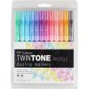 Tombow 61501 TwinTone Marker Set, Pastel, 12-Pack. Double-Sided Markers Perfect for Planners, Journals, Doodling, and More!