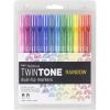 Tombow 61526 TwinTone Marker Set, Rainbow, 12-Pack. Double-Sided Markers Perfect for Planners, Journals, Doodling, and More!(Double-sided)
