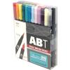 Tombow Dual Brush Pen ABT Twin Type Graphic Marker, Assorted(Assorted)