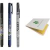 Tombow Fudenosuke Fude Brush Pen 3 Type Set, Hard (GCD-111), Soft (GCD-112), Dual Brush (GCD-121), with Original Sticky Notes(black)