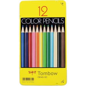 Tombow 51632 1500 Series Colored Pencils, 36 Piece Set. Artist Grade Wax-Based Colored Pencils in a Reusable Tin(12 Piece)