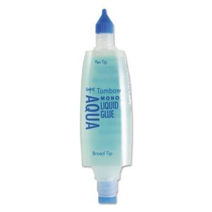 Tombow 52180 MONO Aqua Liquid Glue, 1.69 Ounce, 1-Pack. Dual Tip Dispenser for Precise to Full Coverage Application that Dries Clear.(1 Count (Pack of 1))