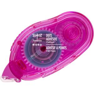Tombow 62147 MONO Adhesive Dots Applicator. Easy to Use Tape Runner for a Variety of Uses,Multicolor(1/3 in x 472 in)