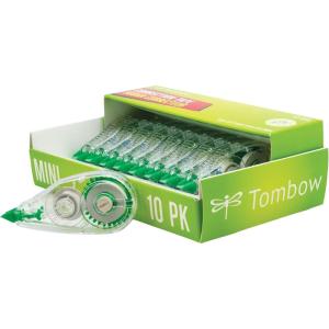 Tombow 68722 MONO Mini Correction Tape Easy to Use Applicator for Instant Corrections,Clear, 10-Pack(80 Pack)