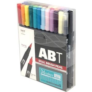 Tombow Dual Brush Pen ABT Twin Type Graphic Marker, Assorted(Assorted)