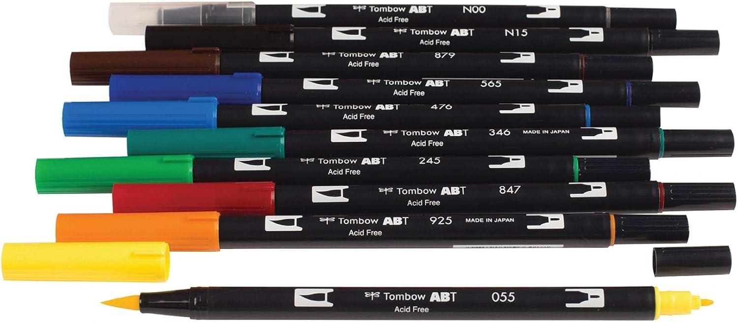 image:imageTombow ABT Dual Brush Pen Set of 10 Primary