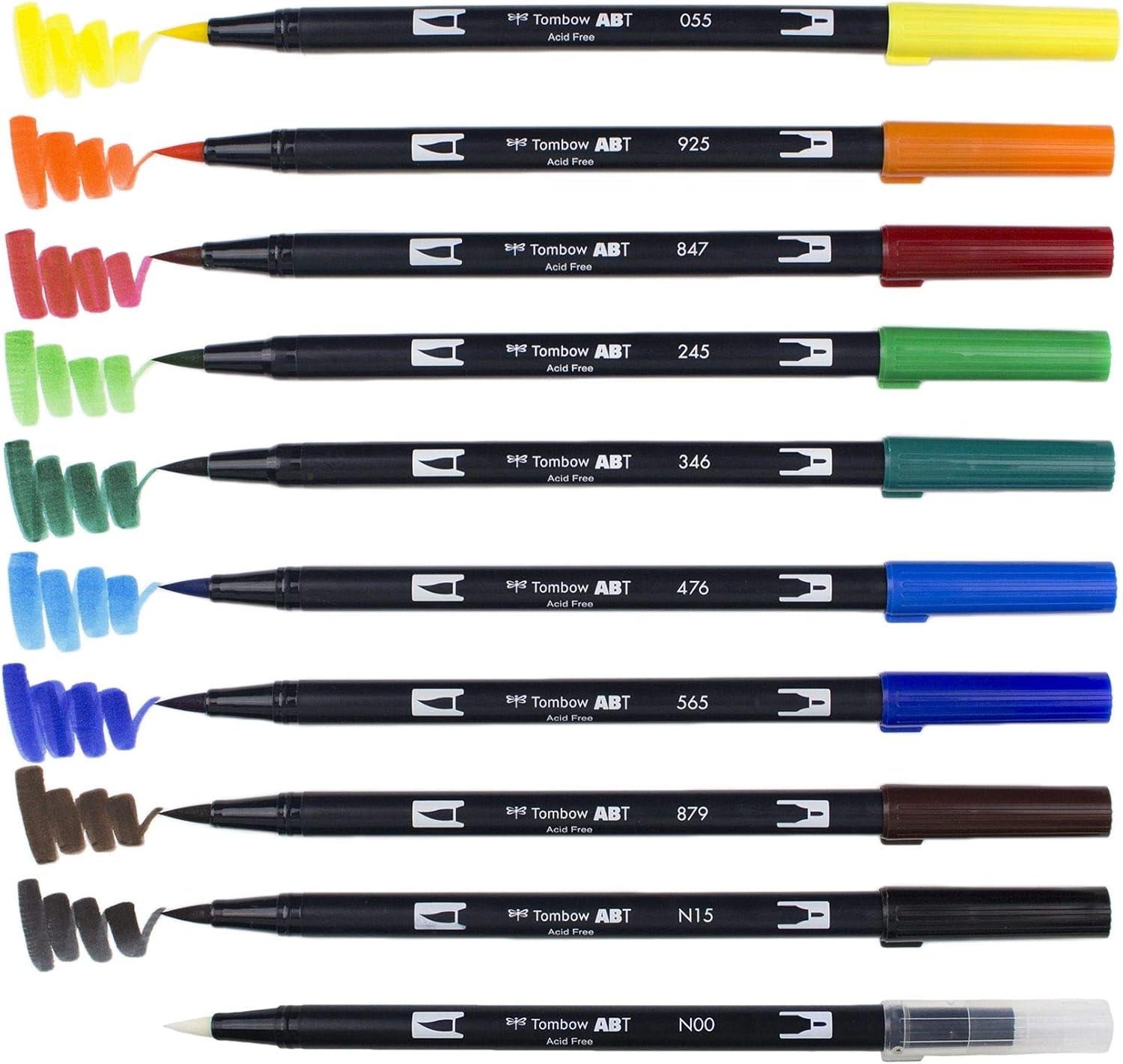 image:imageTombow ABT Dual Brush Pen Set of 10 Primary