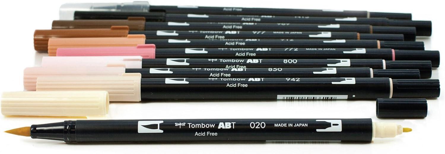 image:imageTombow Dual Brush Pen Art Markers 10Pack Portrait and 10Pack Landscape Sets Blendable Brush and Fine Tip Markers