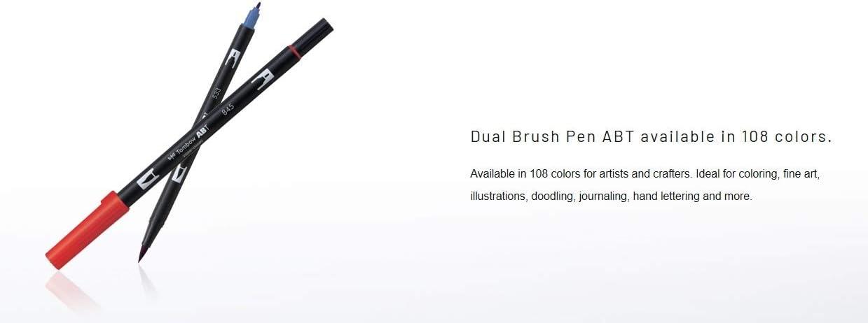 image:imageTombow Dual Brush Pen Art Markers 10Pack Portrait and 10Pack Landscape Sets Blendable Brush and Fine Tip Markers