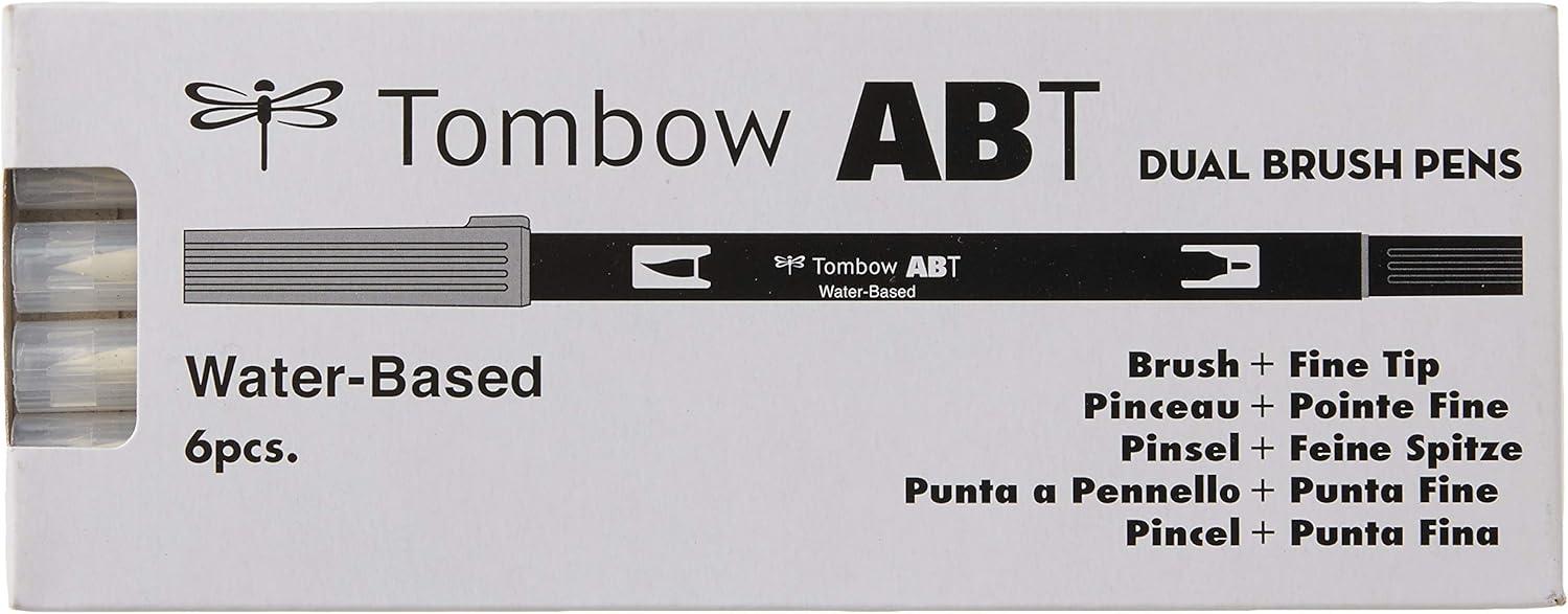 image:imageTombow Dual Brush Pens ABT N00 Set of 6 Pens Colorless Blender 56645Colorless Blender