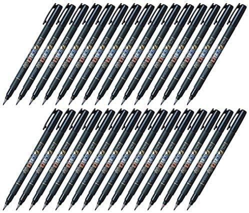 image:imageTombow Fudenosuke Brush Pen GCD112 Soft Tip Black Body Value Set of 30