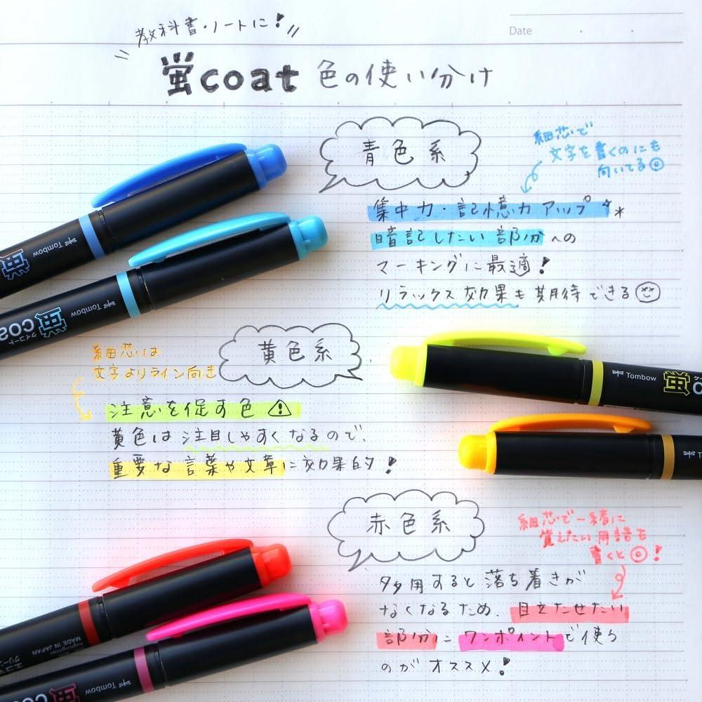 image:imageTombow Kay Coat DoubleSided Fluorescent Highlighter Pen 10 Color Set