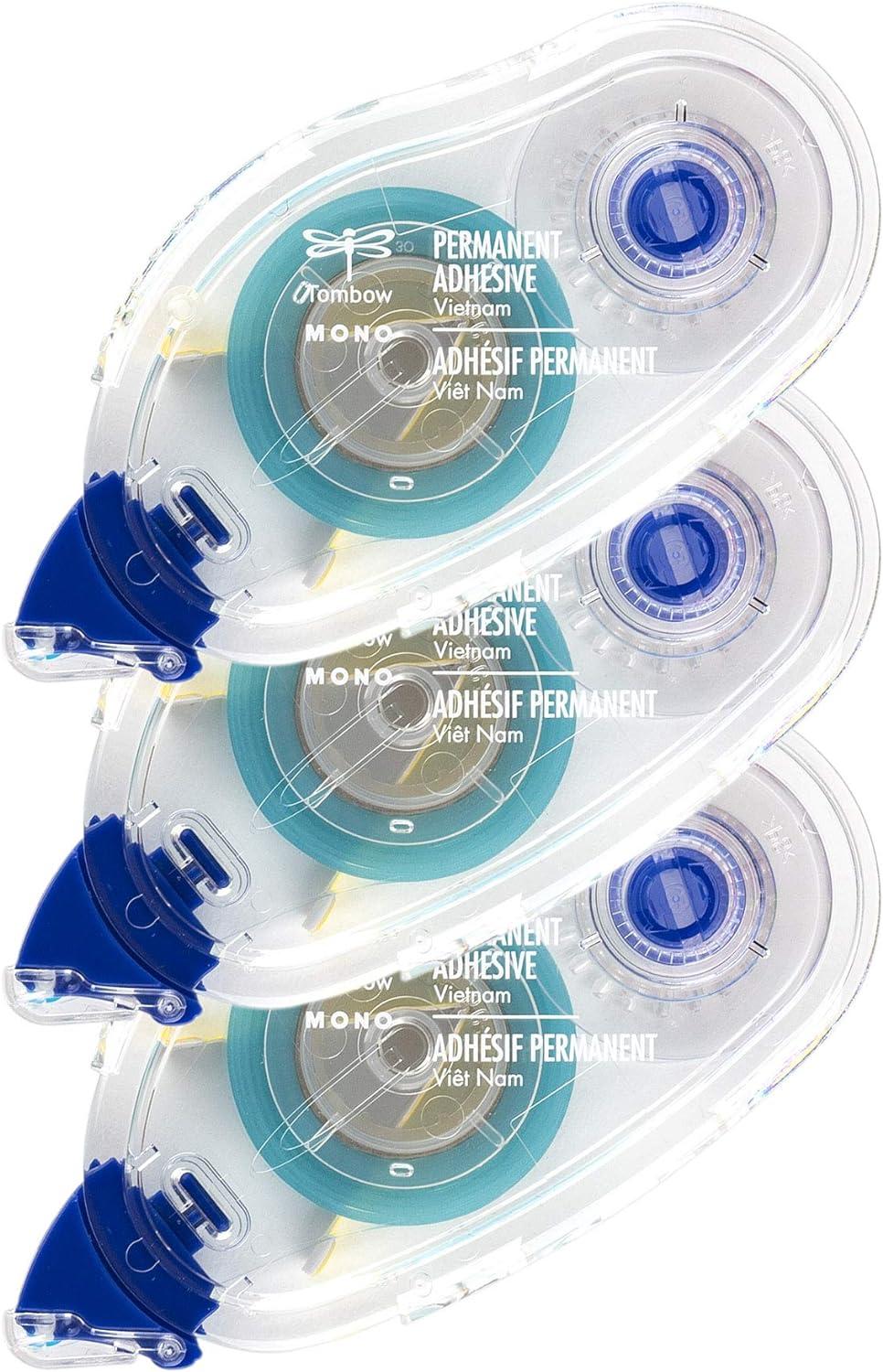 image:imageTombow Mono Permanent Adhesive Refills 3 Pack 62207 amp Tombow MONO Permanent Adhesive Applicator 13Inch by 472Inch 62106