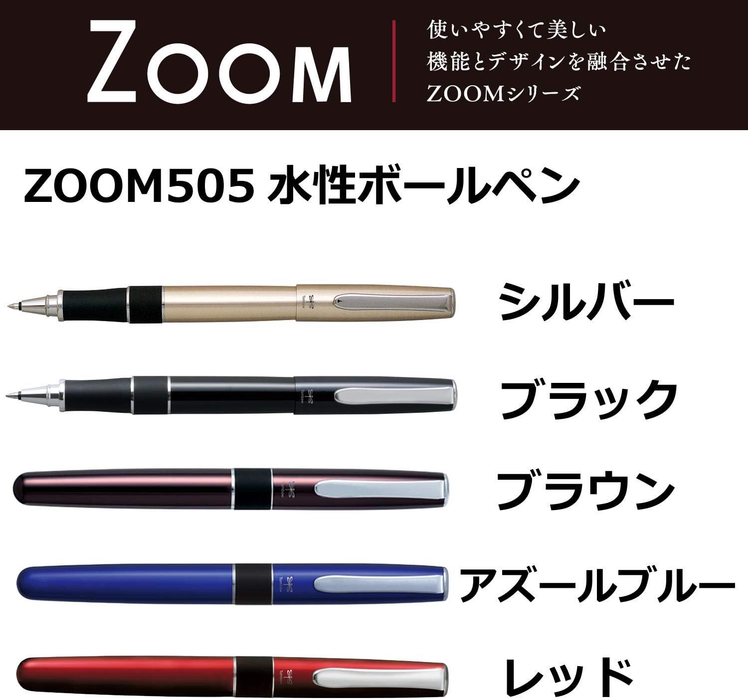 image:imageTombow Rollerball Pen Zoom 505 Ball 05mm Azule Blue Body BW2000LZA44Black