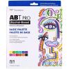 Tombow 56961 ABT PRO Alcohol Markers, Basic Palette, Set of 12 Colors – Dual Tip, Permanent Art Markers Feature Chisel and Brush Tips Perfect for Coloring, Sketching, and Illustration(Basic Palette)