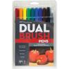 Tombow ABT Dual Brush Pen Set of 10, Primary