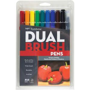 Tombow ABT Dual Brush Pen Set of 10, Primary