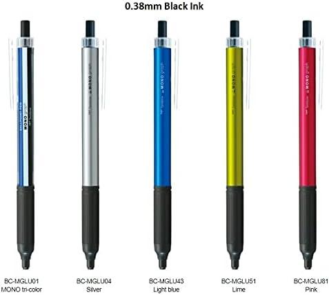 image:imageTombow Pencil BCMGLU01R25 OilBased Ballpoint Pen Monograph 038 mm Monochrome Ink Color Red