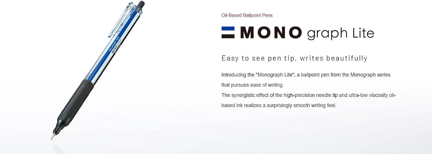 image:imageTombow Pencil BCMGLU01R25 OilBased Ballpoint Pen Monograph 038 mm Monochrome Ink Color Red