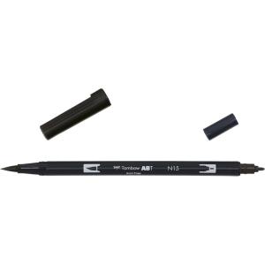 Tombow Dual brush-n15 – Double Brush Tip Marker, Black