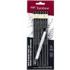Tombow 61002 Mono Drawing Pencil, Combo Pack with Zero Eraser, Graphite 6-Pack, Black, 0.5mm