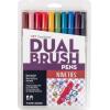 Tombow: Dual Brush Pen – Eras Art Marker Collection: Retro, 80s, and 90s – Water Based Drawing and Coloring Set – Includes Colorless Blender Pen 3 Pack