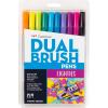 Tombow: Dual Brush Pen – Eras Art Marker Collection: Retro, 80s, and 90s – Water Based Drawing and Coloring Set – Includes Colorless Blender Pen 3 Pack