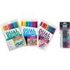 Tombow: Dual Brush Pen – Eras Art Marker Collection: Retro, 80s, and 90s – Water Based Drawing and Coloring Set – Includes Colorless Blender Pen 3 Pack